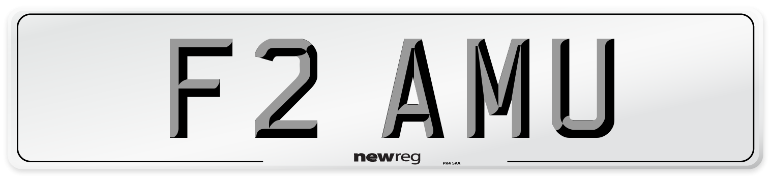 F2 AMU Number Plate from New Reg